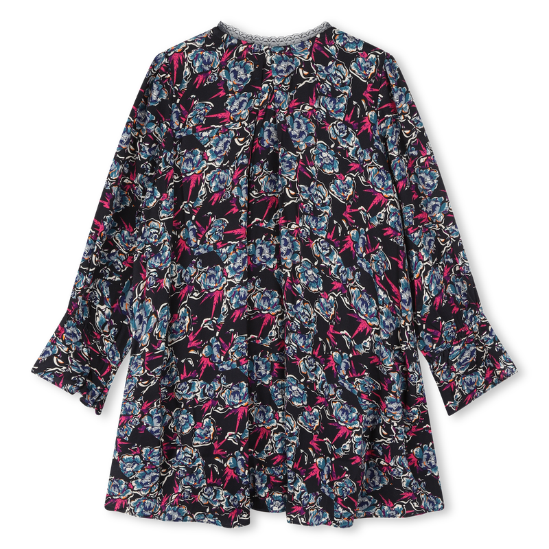 Printed dress with pleated bib ZADIG & VOLTAIRE 
                    GIRL