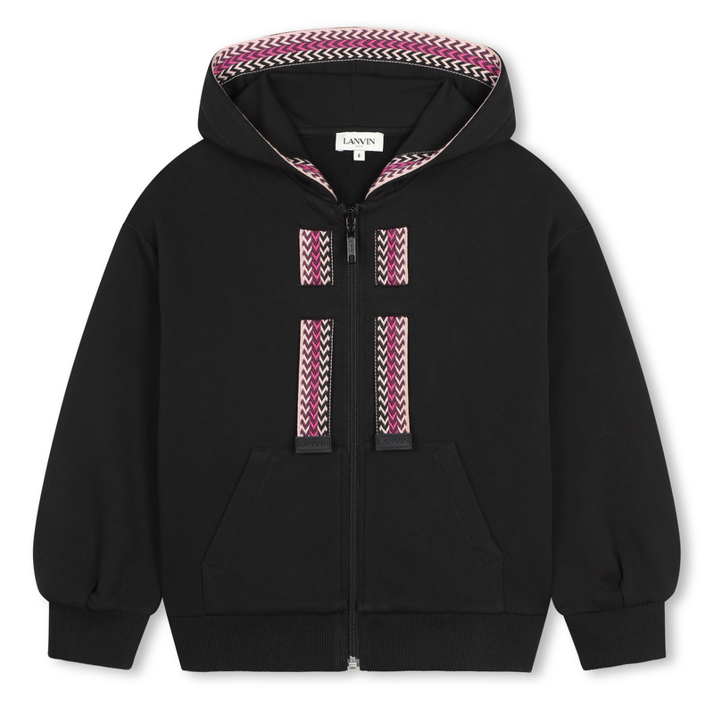 Embroidered Zip-Up Sweatshirt LANVIN 
                    GIRL