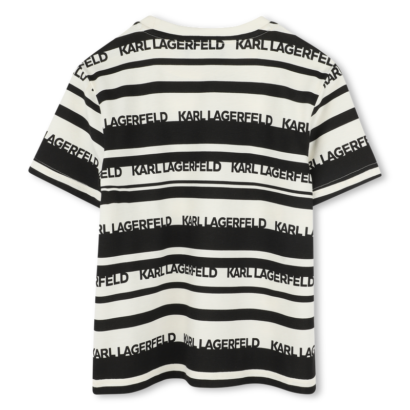 Striped short-sleeved T-shirt KARL LAGERFELD KIDS 
                    BOY
