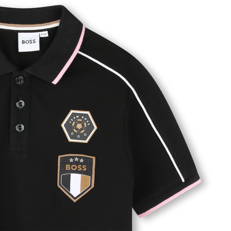 Short-sleeved cotton polo BOSS 
                    BOY