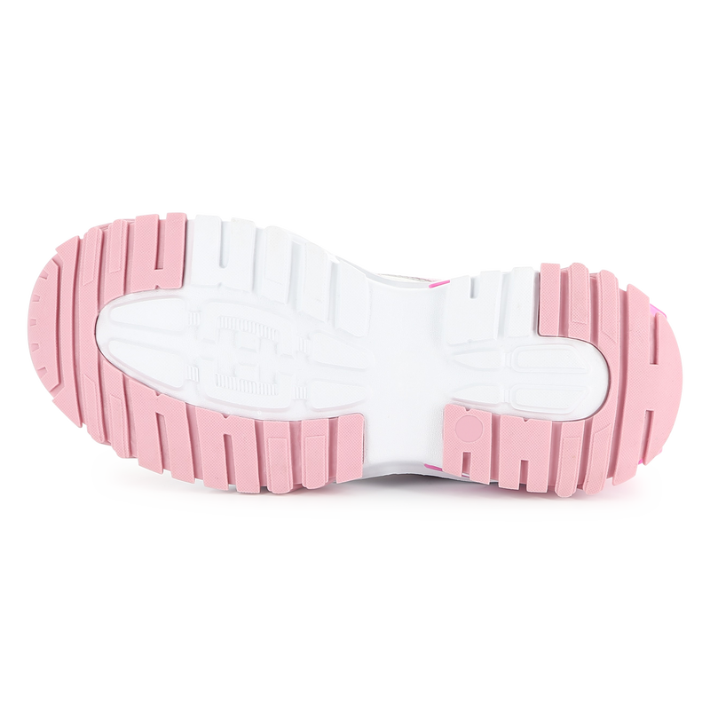 Dual-fabric lace-up sneakers BILLIEBLUSH 
                    GIRL