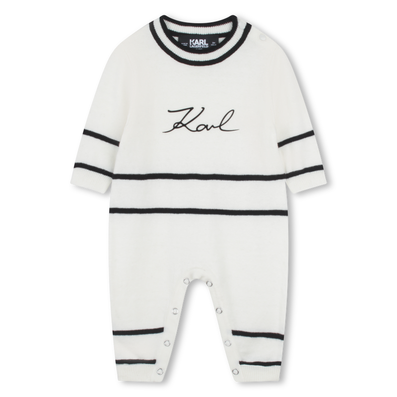 Cotton & Cashmere Onesie KARL LAGERFELD KIDS 
                    GIRL