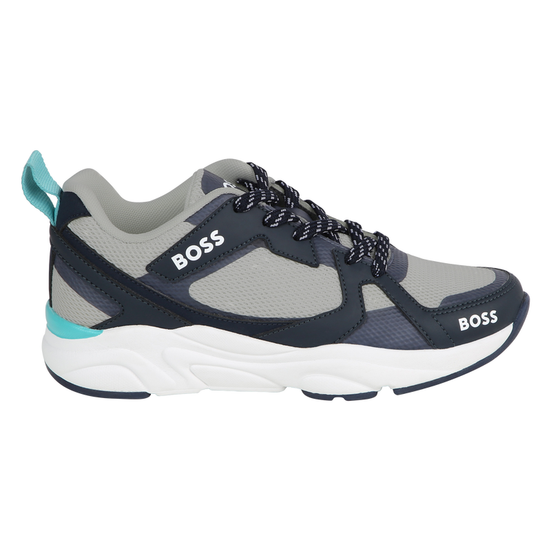 Mesh & Canvas lace-up sneakers BOSS 
                    BOY