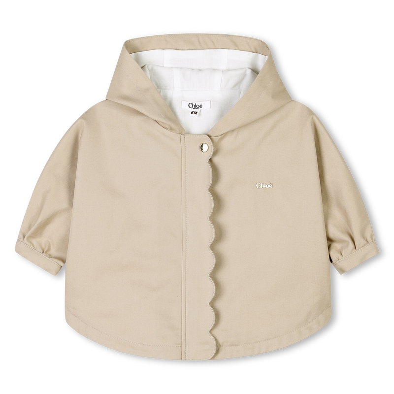 Hooded gabardine cape CHLOE 
                    GIRL
