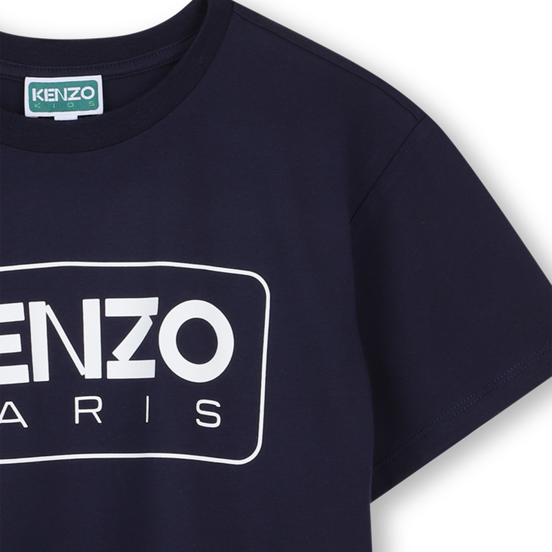 Logo print dress with ruffle KENZO KIDS 
                    GIRL