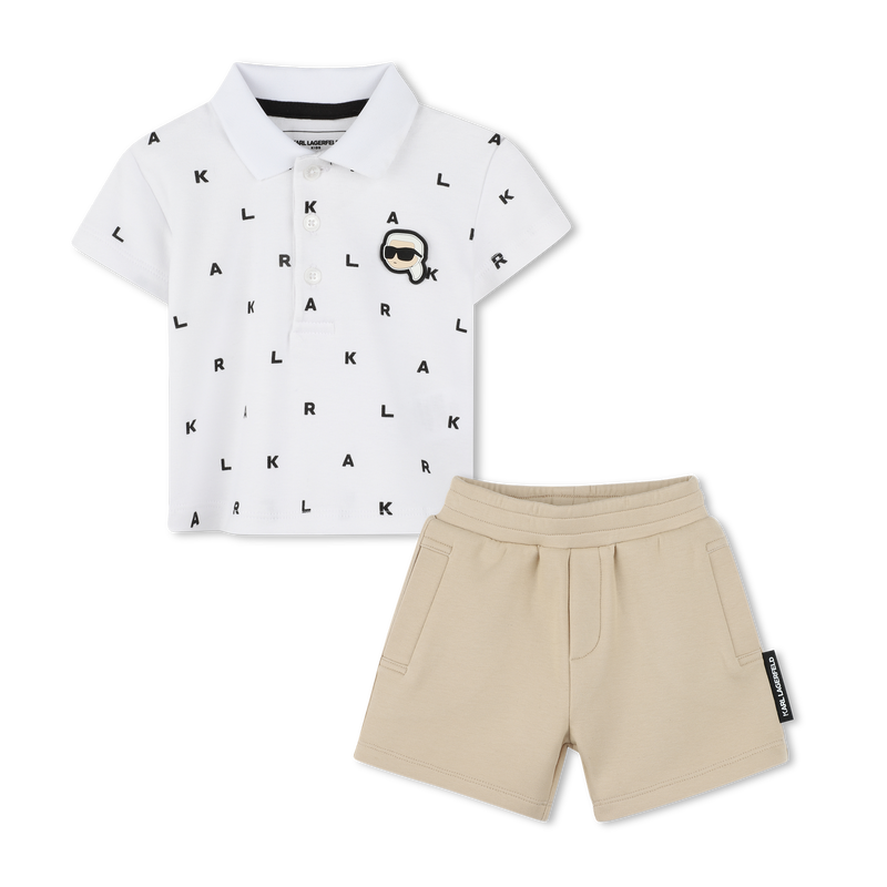 Shorts and polo shirt set KARL LAGERFELD KIDS 
                    BOY