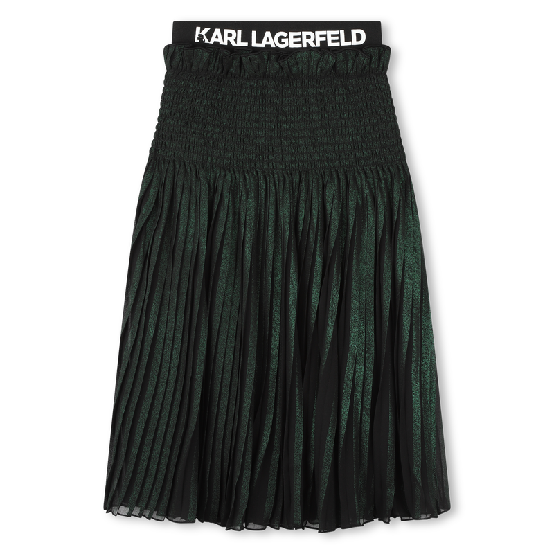 Pleated Iridescent Midi Skirt KARL LAGERFELD KIDS 
                    GIRL