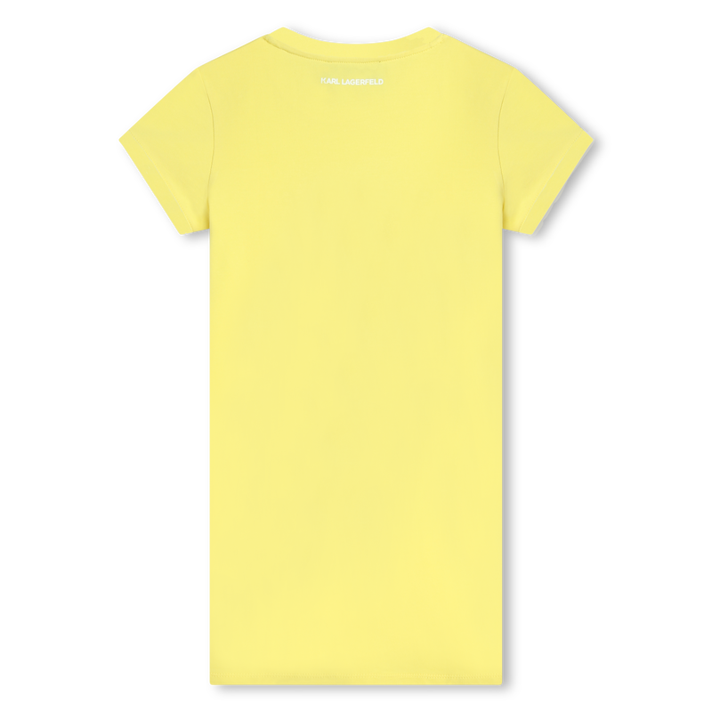 Straight Cotton Modal Dress KARL LAGERFELD KIDS 
                    GIRL