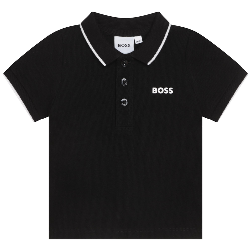 Short-sleeved cotton polo BOSS 
                    BOY