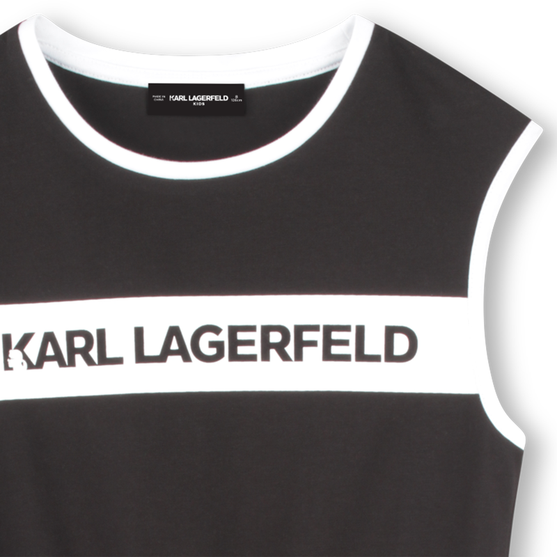 Sleeveless dress with pockets KARL LAGERFELD KIDS 
                    GIRL