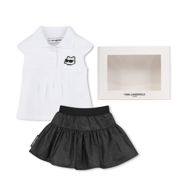 T-shirt and skirt set KARL LAGERFELD KIDS 
                    GIRL