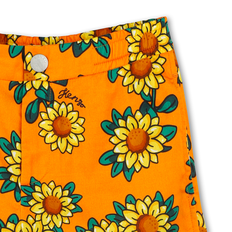 Cotton satin Bermuda shorts KENZO KIDS 
                    BOY