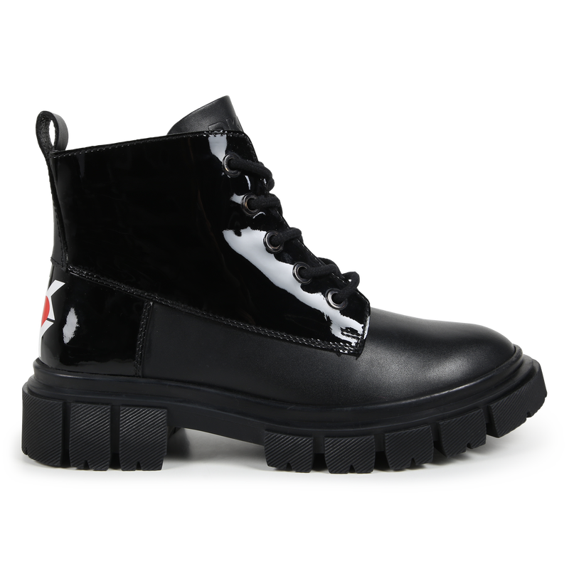 Zip-Up Leather Ankle Boots DKNY 
                    GIRL