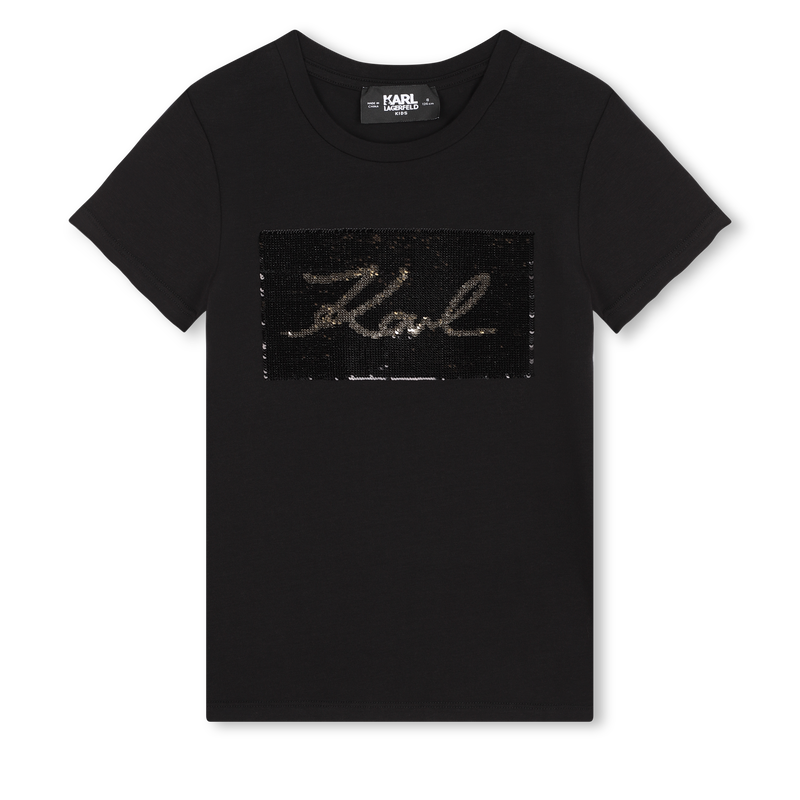 Reversible Sequined T-Shirt KARL LAGERFELD KIDS 
                    GIRL