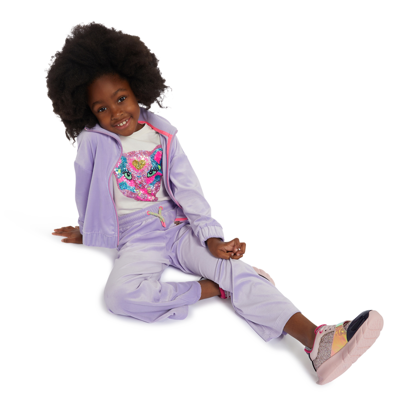 Sequin-graphic long-sleeve BILLIEBLUSH 
                    GIRL