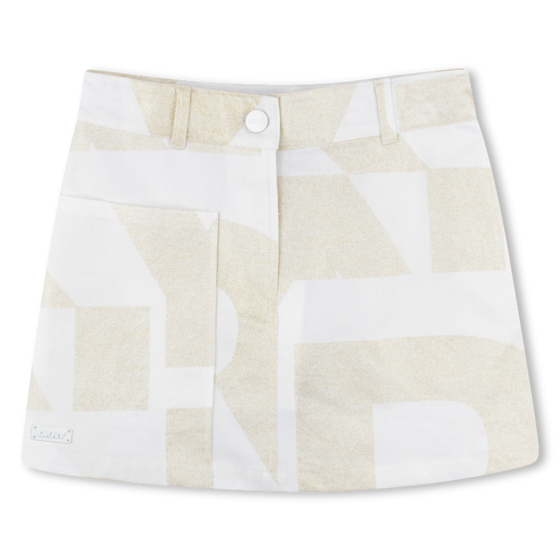 Cotton and linen skirt DKNY 
                    GIRL