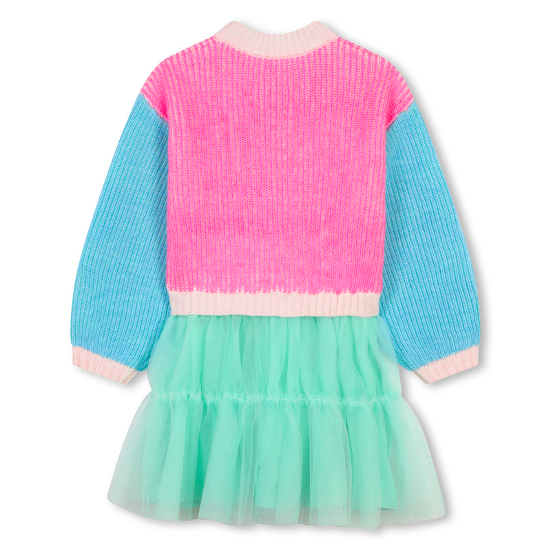 Mixed Material Dress BILLIEBLUSH 
                    GIRL