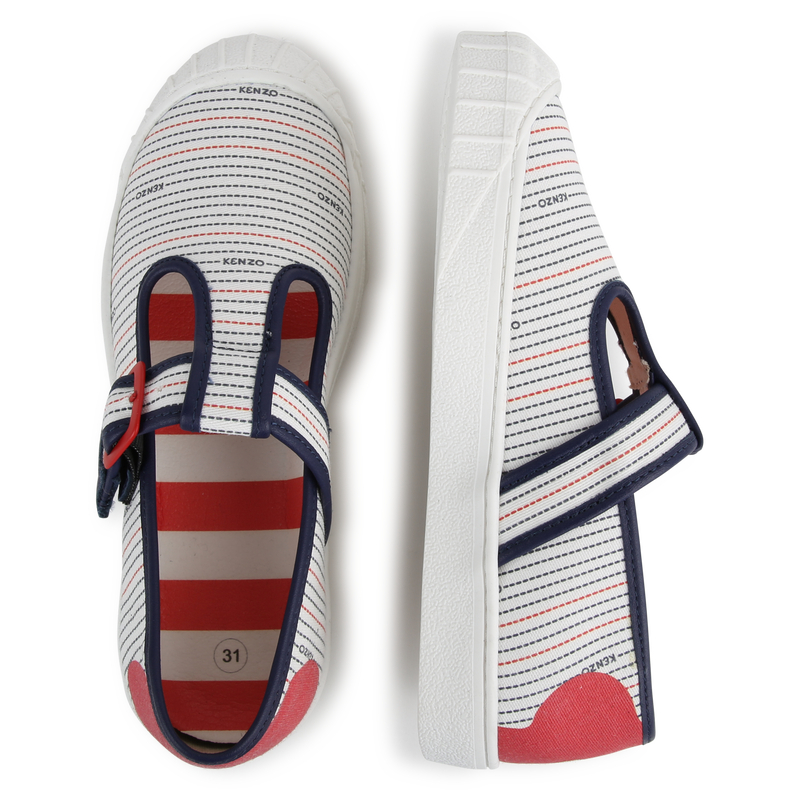 Canvas buckled sneakers KENZO KIDS 
                    UNISEX