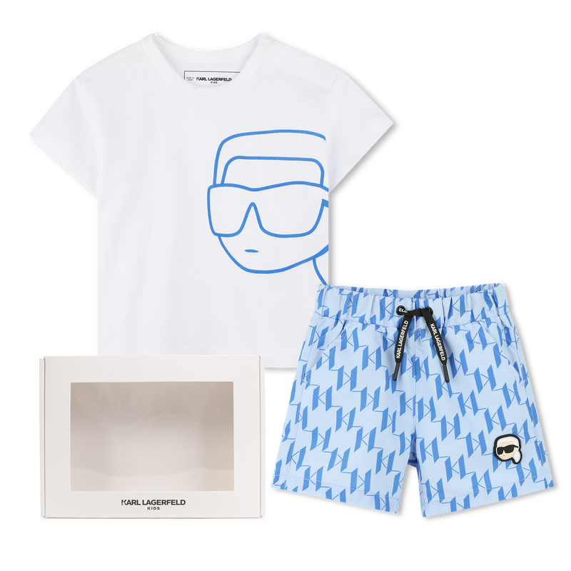 Shorts and T-shirt set KARL LAGERFELD KIDS 
                    BOY