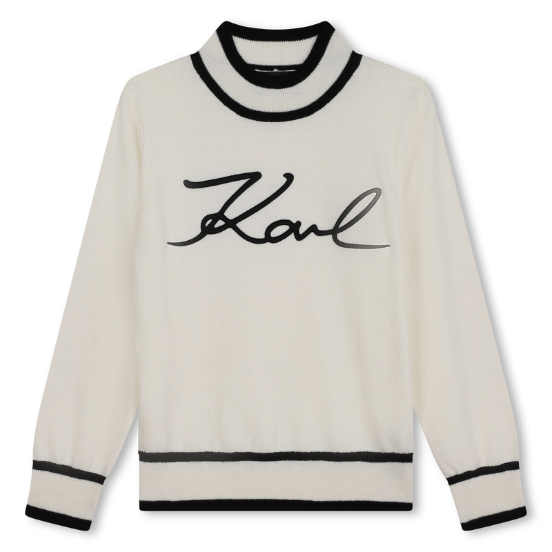 Embroidered Signature Sweater KARL LAGERFELD KIDS 
                    GIRL