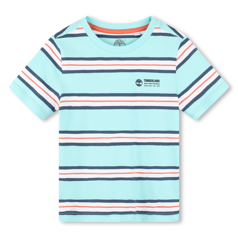 Striped Cotton T-Shirt TIMBERLAND 
                    BOY