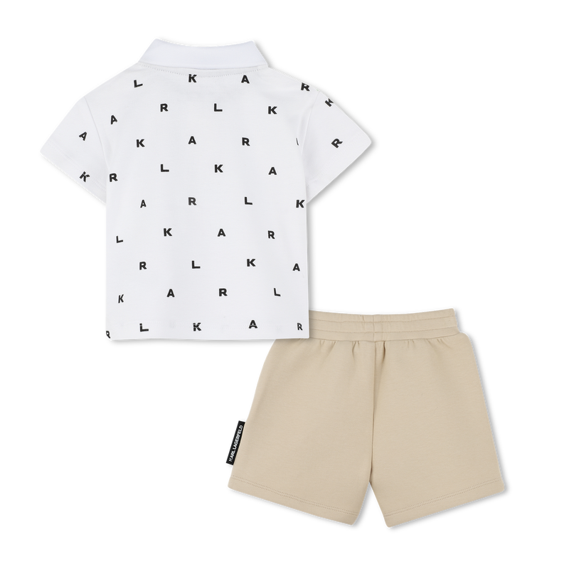 Shorts and polo shirt set KARL LAGERFELD KIDS 
                    BOY