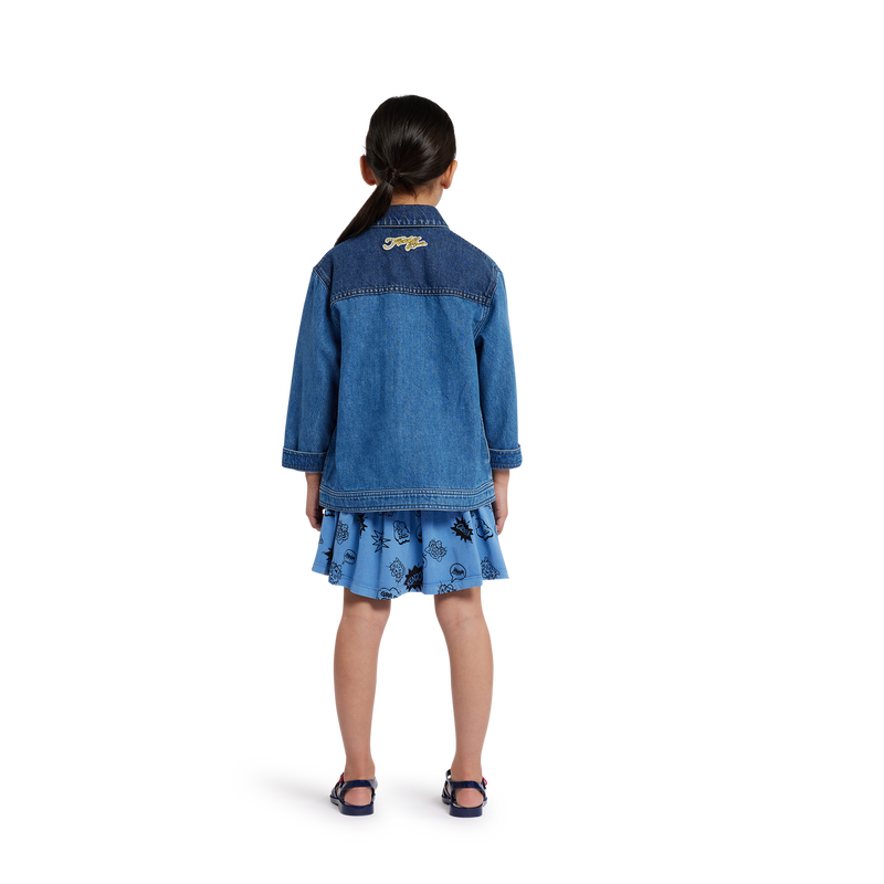 Patched jean jacket KENZO KIDS 
                    UNISEX