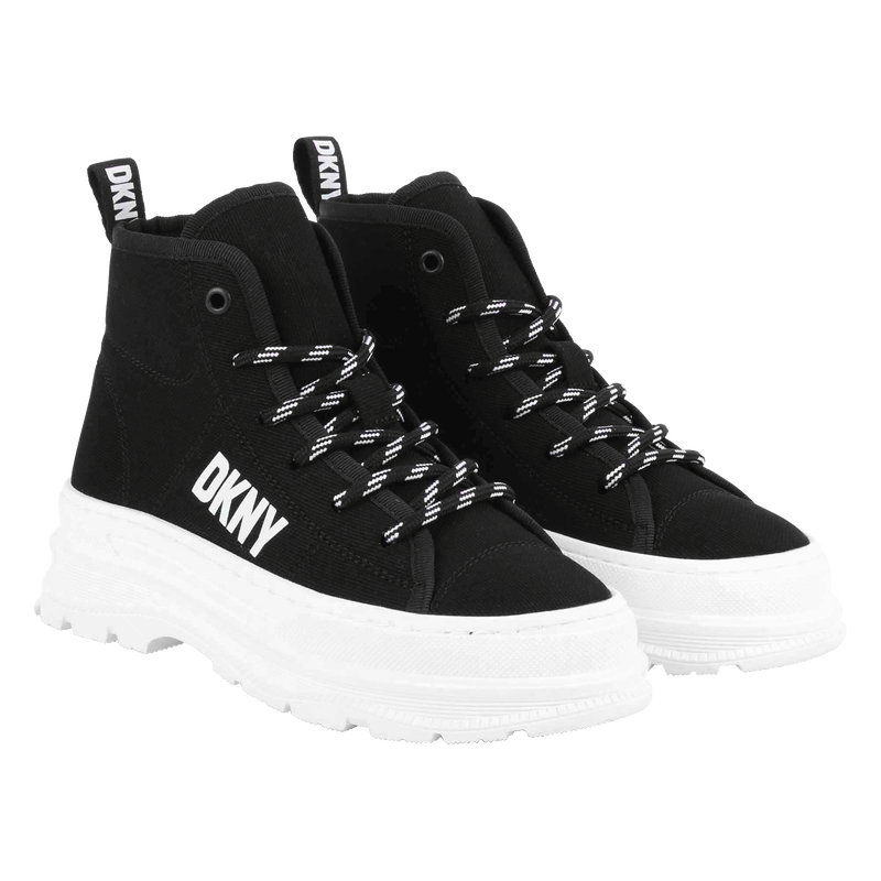 Canvas lace-up sneakers DKNY 
                    GIRL