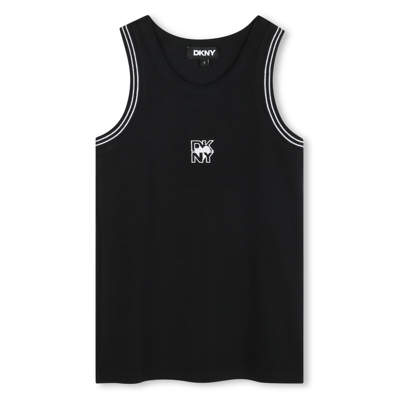 Ribbed embroidered tank top DKNY 
                    GIRL