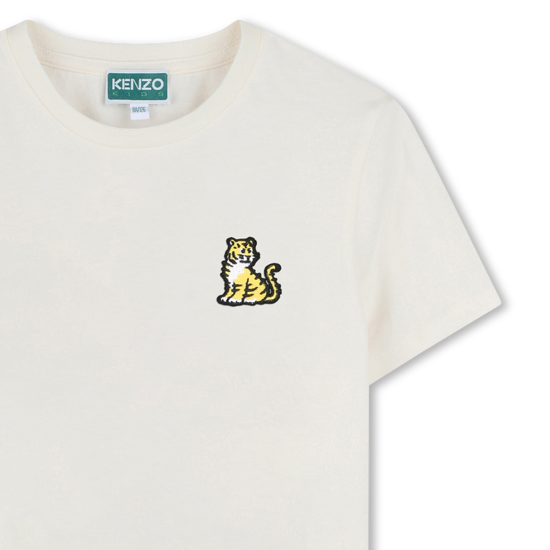 Cotton T-shirt with badge KENZO KIDS 
                    UNISEX