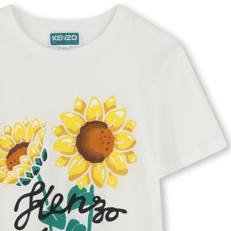 T-shirt with sunflower print KENZO KIDS 
                    UNISEX