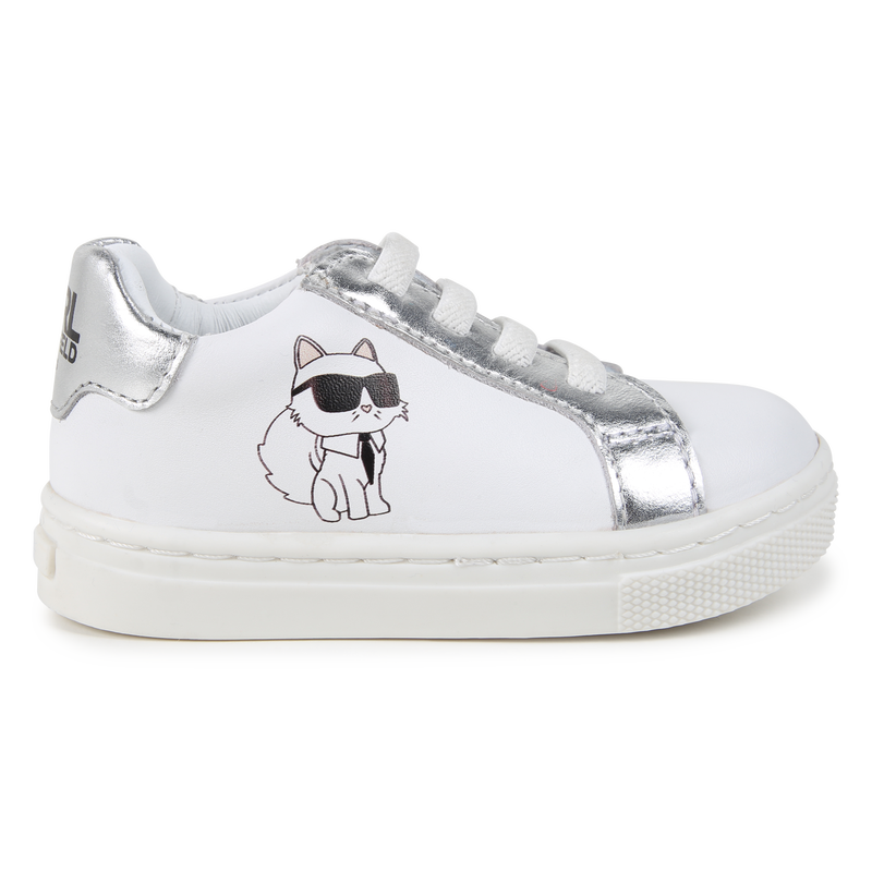 Low-Top Leather Sneakers KARL LAGERFELD KIDS 
                    UNISEX