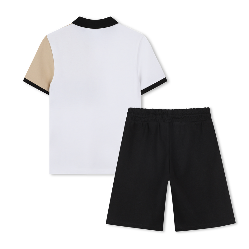 Cotton polo shirt and shorts BOSS 
                    BOY