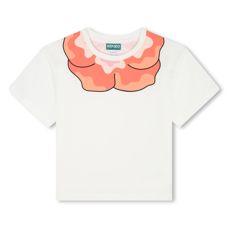 Logo print collar t-shirt KENZO KIDS 
                    GIRL