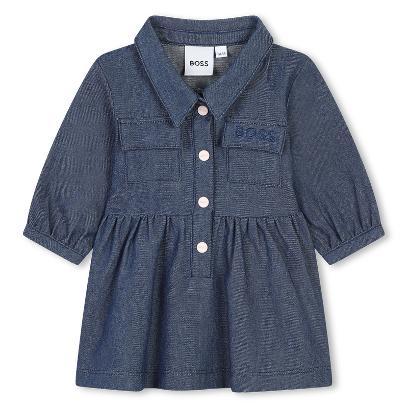 Buttoned Polo Neck Dress BOSS 
                    GIRL