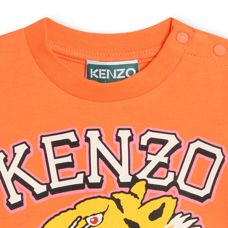 Cotton press-stud T-shirt KENZO KIDS 
                    UNISEX