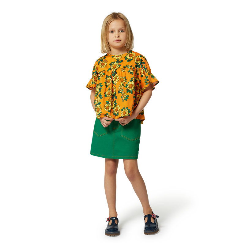 Cotton satin blouse KENZO KIDS 
                    GIRL