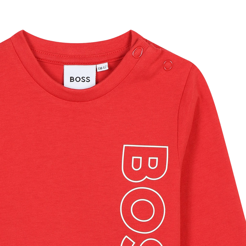 Cotton Long-Sleeve BOSS 
                    BOY