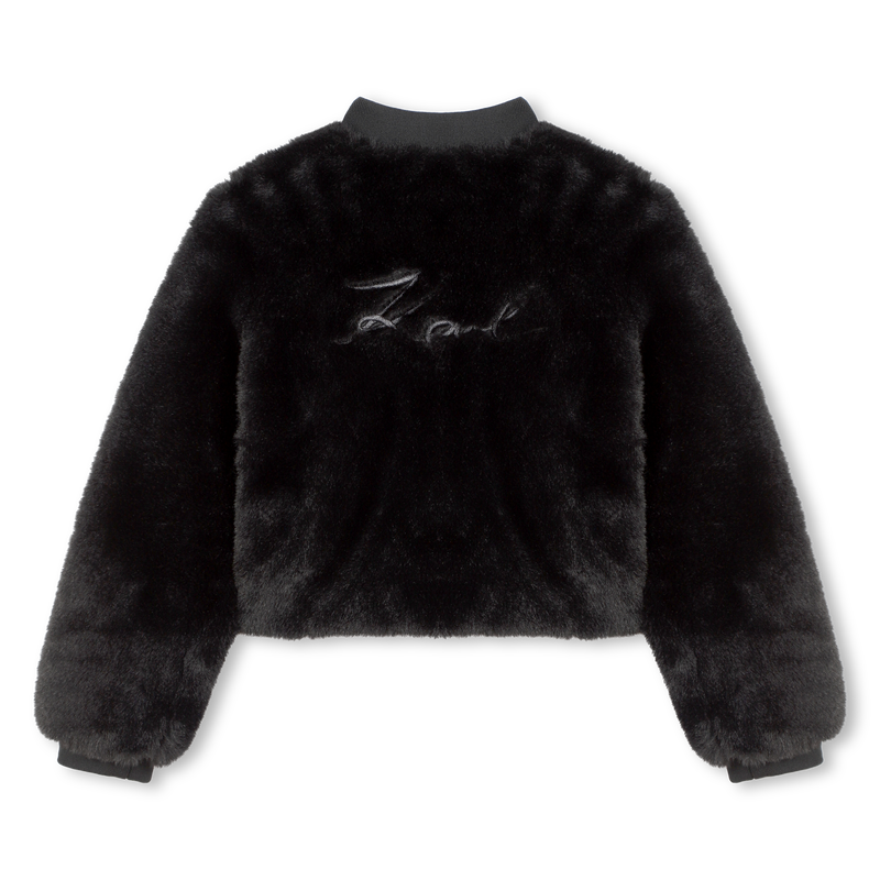 Fluffy Polar Fleece Jacket KARL LAGERFELD KIDS 
                    GIRL