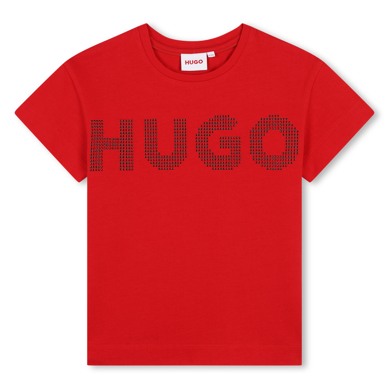 Studded Cotton Logo T-Shirt HUGO 
                    GIRL