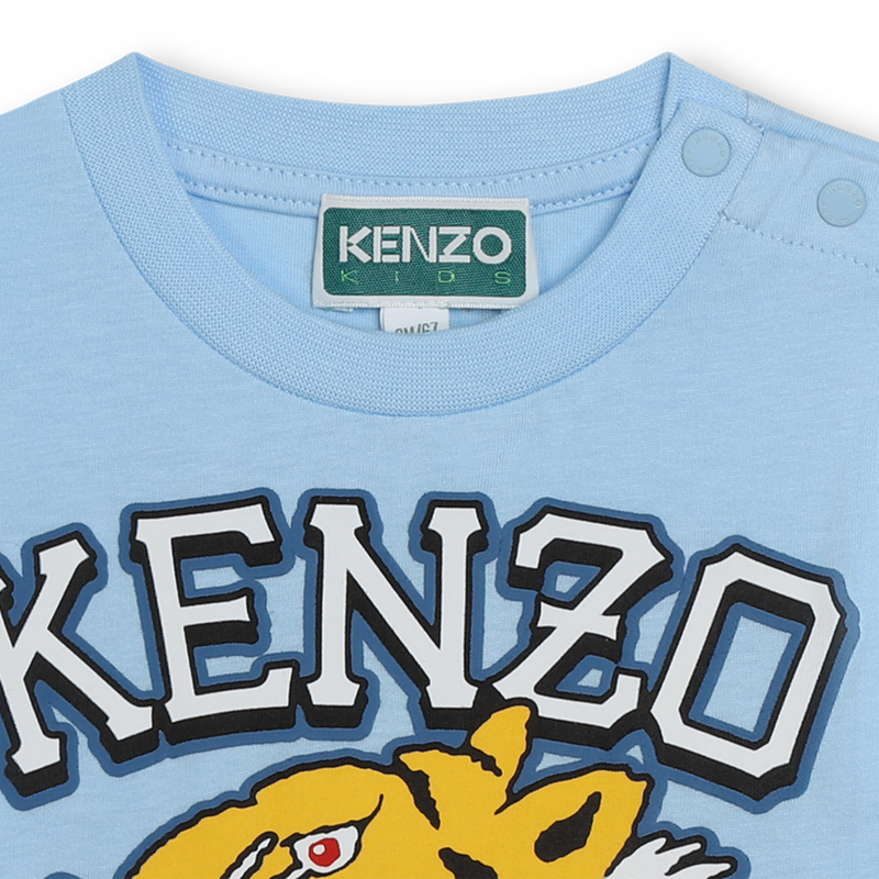 Cotton press-stud T-shirt KENZO KIDS 
                    UNISEX