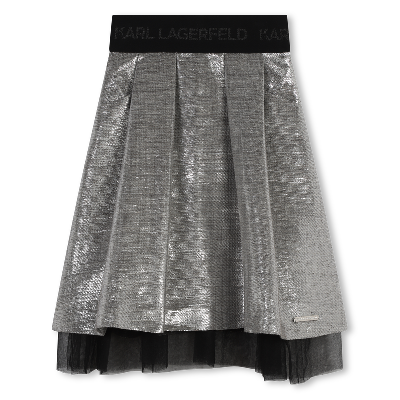 Metallic Midi Skirt KARL LAGERFELD KIDS 
                    GIRL