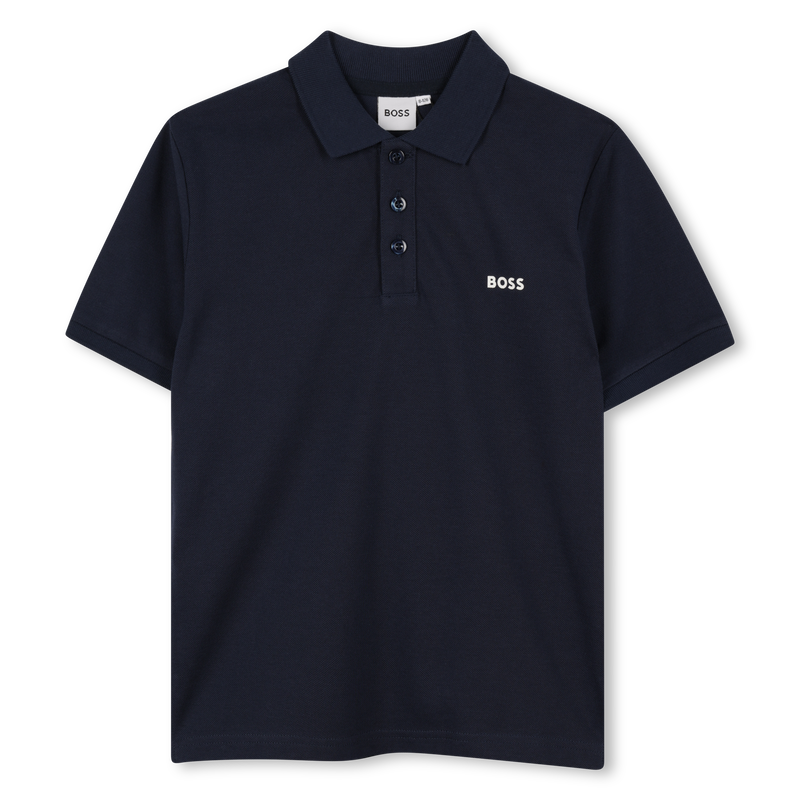 Cotton polo shirt with logo BOSS 
                    BOY