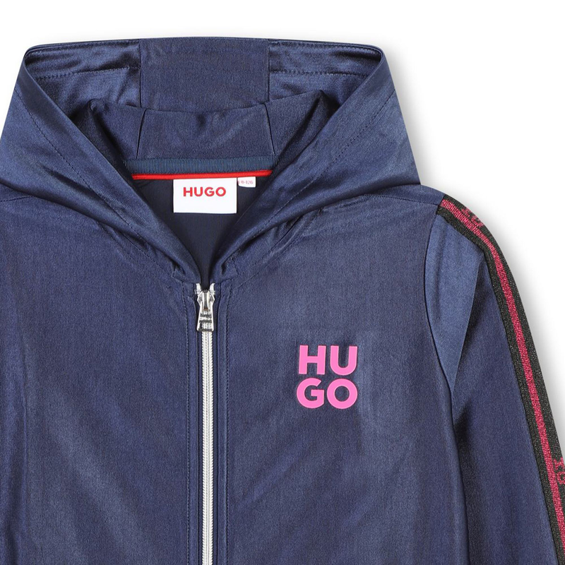 Shiny Zip-Up Sweatshirt HUGO 
                    GIRL