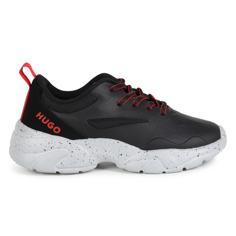Multi-Texture Lace-Up Sneakers HUGO 
                    BOY