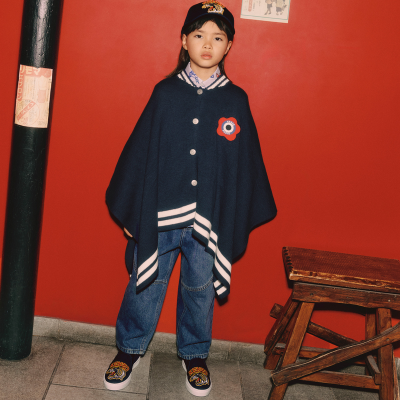Embroidered Tiger Slip-On Sneakers KENZO KIDS 
                    UNISEX