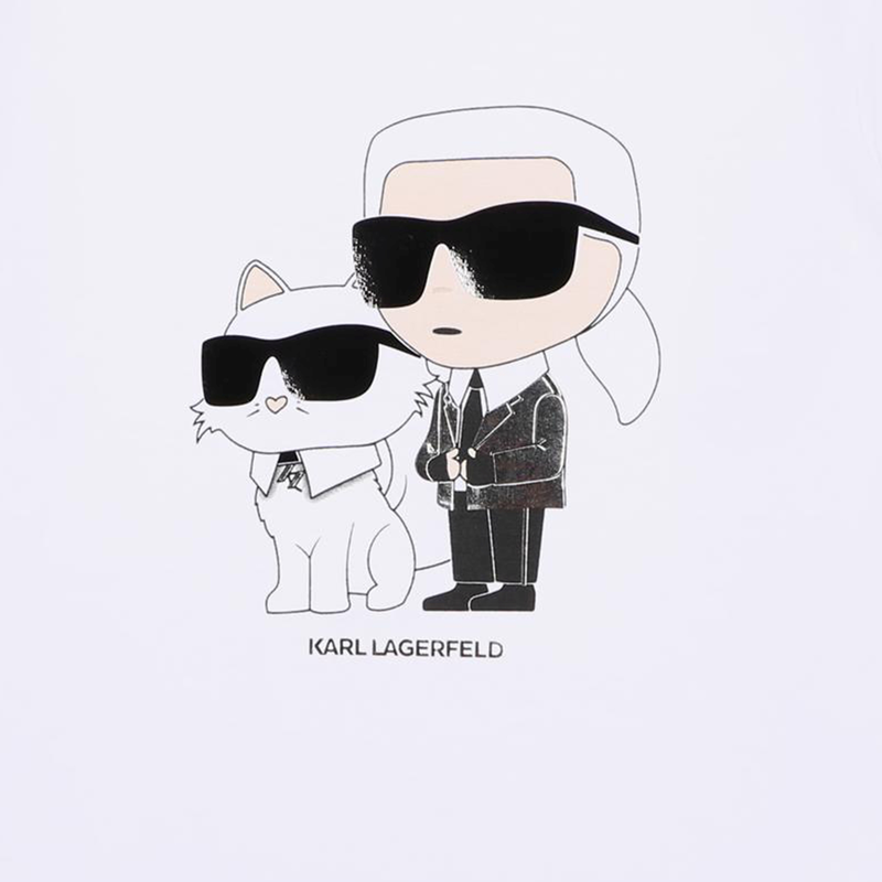 Karl-And-Choupette Graphic Tee KARL LAGERFELD KIDS 
                    GIRL