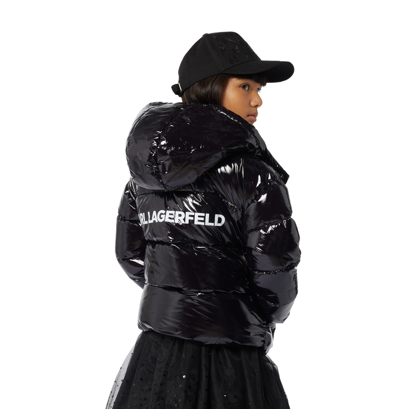 Shiny Water-Repellent Jacket KARL LAGERFELD KIDS 
                    GIRL