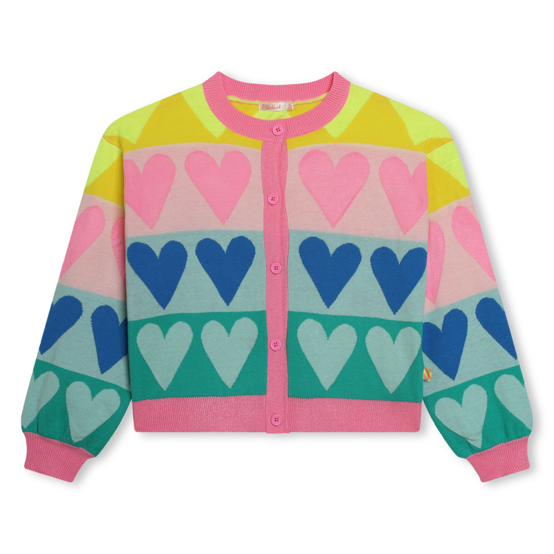 Heart-motif knitted cardigan BILLIEBLUSH 
                    GIRL