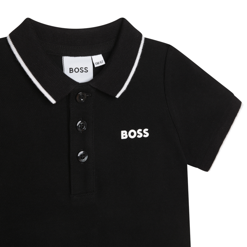 Short-sleeved cotton polo BOSS 
                    BOY